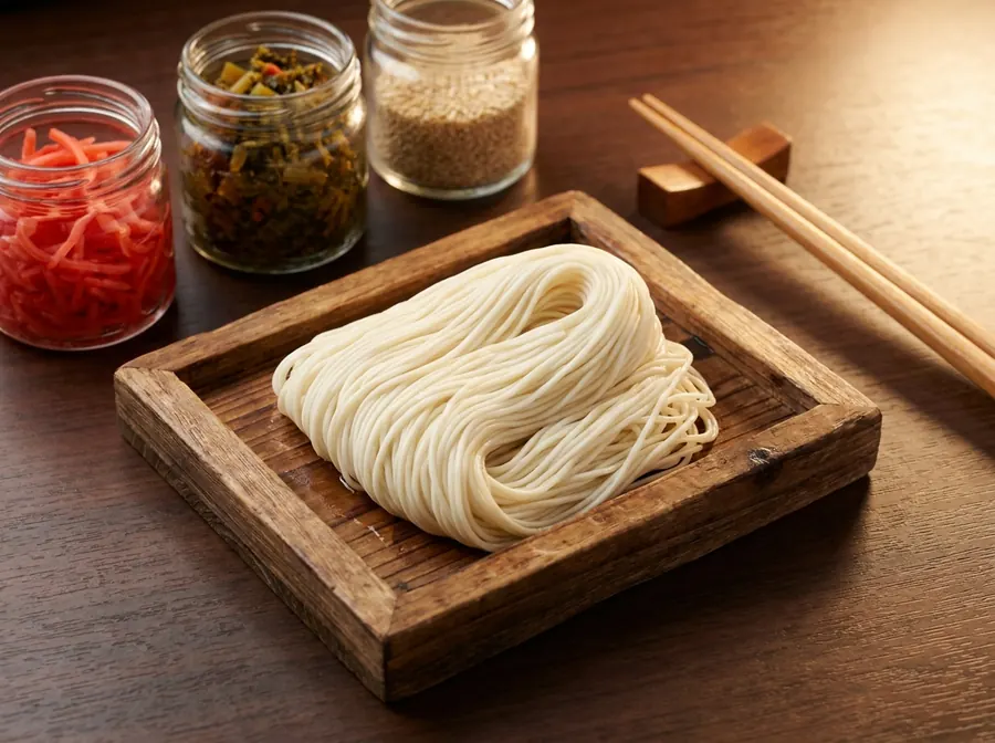 替玉と卓上の薬味